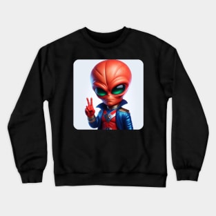 Martian Alien Caricature #3 Crewneck Sweatshirt